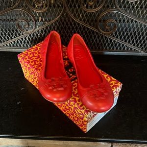 Tory Burch Red carita ballet flats